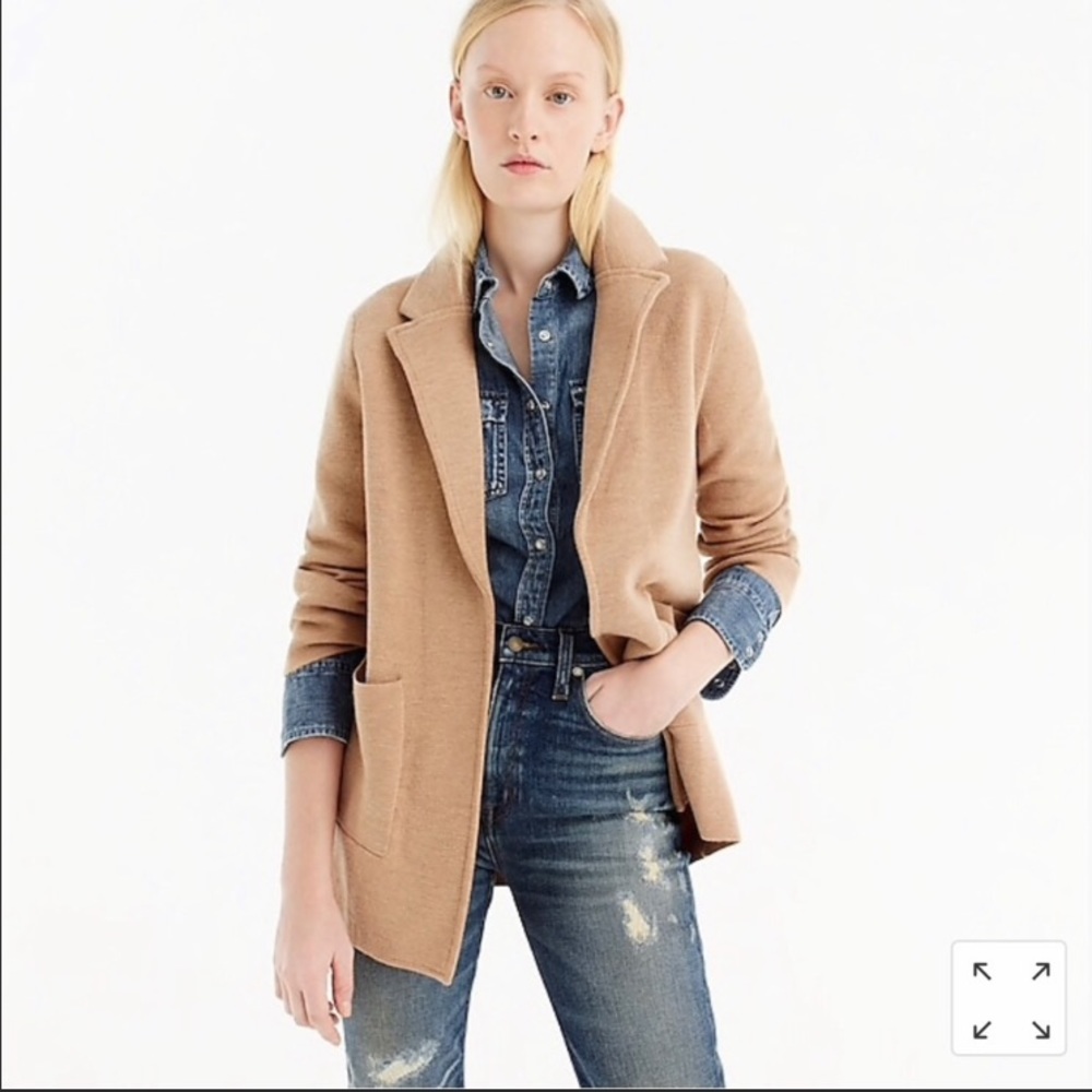 Jcrew Open Front Sweater Blazer